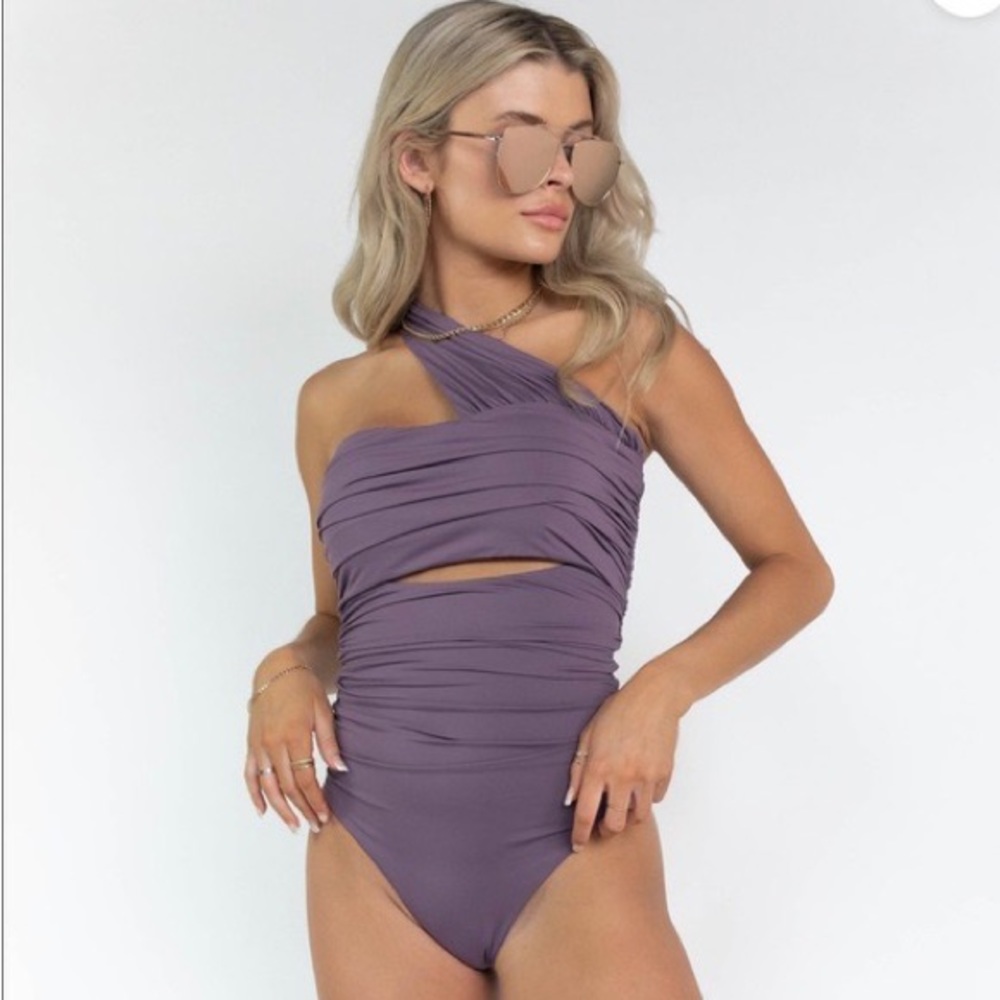Kittenish Lilac One-Piece Swimsuit